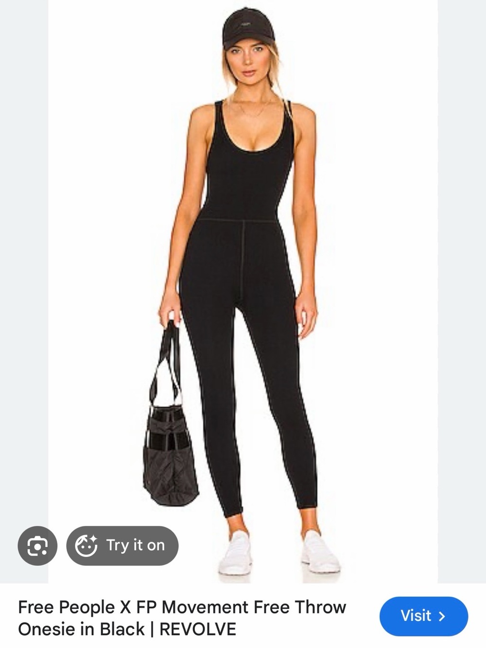 Free People Movement 'Free Throw' Black Onesie size small